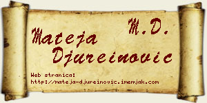 Mateja Đureinović vizit kartica